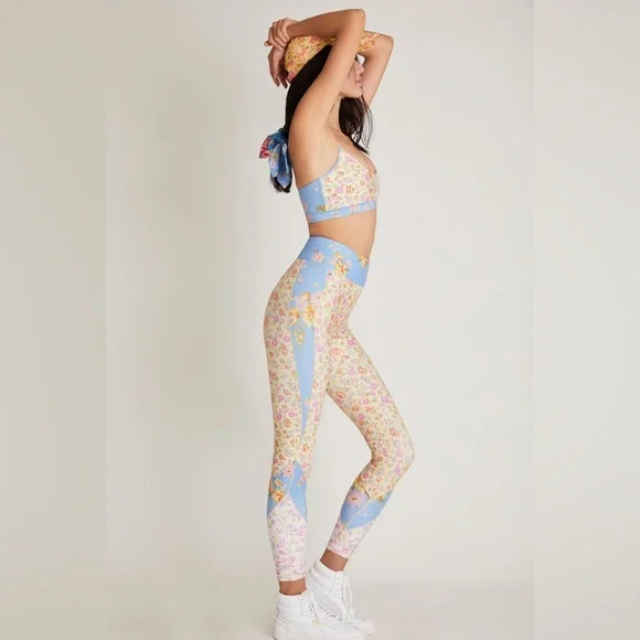 LoveShackFancy x Bandier Mixed Print Floral Leggings - Picture 7 of 16